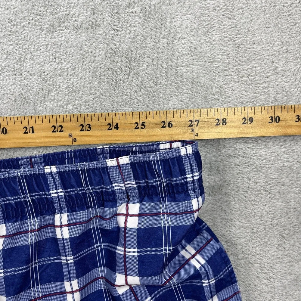 True Nation Swim Trunks Men 5XL Blue Plaid Board Shorts Mesh Lining Pockets